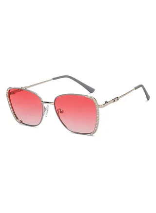 Women's Women's Polarized Rectangular Sunglasses - VC S16463 - Lens Size: 53 Mm 