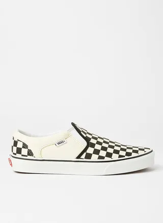 Asher Checkered Slip-On Shoes Black/White 