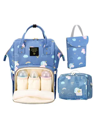 Diaper Travel Kit - Unicorn Blue 