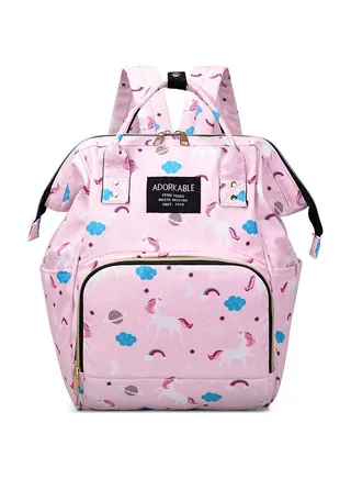ORiTi Stylish Maternity Multi-Functional Large Capacity Waterproof And Durable Baby Diaper Bag Backpack 