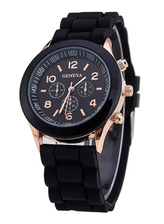 Women's Round Dial Silicone Chronograph Watch NSSB037001491 
