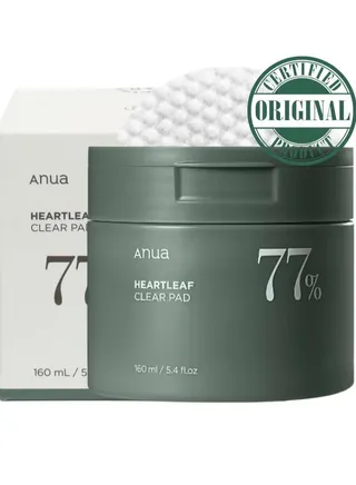 ANUA Heartleaf 77 Toner Pads - Refreshing and Nourishing Facial Toner with 77% Heartleaf Extract - Gentle Exfoliation and Hydration - Korean Skincare Essential for a Radiant Complexion 160ml 