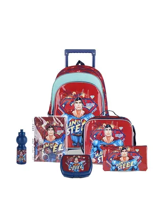 6 In 1 Warner Bros Superman Man Of Steel Trolley Box Set 18 inches 