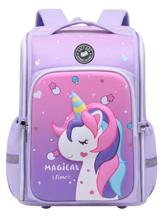 Eazy Kids Back to School 16inch Magical Unicorn School Backpack Pink 