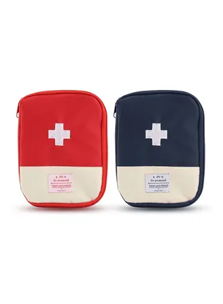2Pcs Travel Mini First Aid Pouch Portable Mini First Aid Kit Storage Bag for Medicine Boxes Medical Kits Empty Bag for Sports Camping Hiking Outdoor Activities Emergency 
