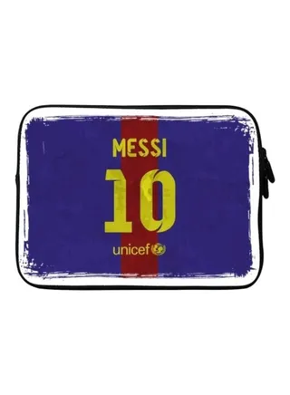 Premium Designer Sleeve With Strap For 15-Inch Laptop Messi Jersey 