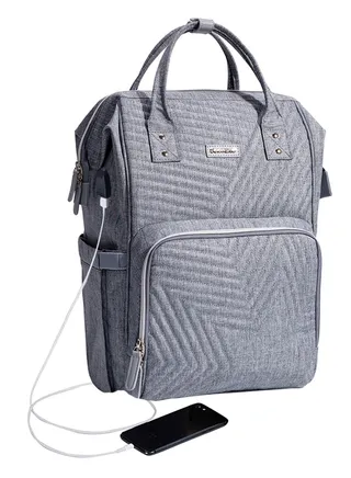 Multifunction Travel Backpack Diaper Bag - Nova Grey 