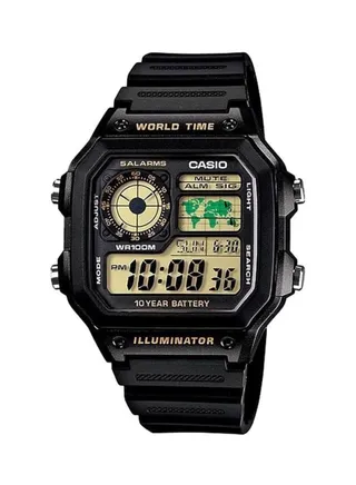 Men's Sport Digital Quartz Watch AE1200WH-1B - 45 mm - Black 