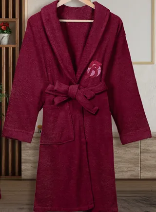 Cotton bathrobe with a pocket for unisex, 100% Egyptian cotton, ultra-soft, highly water-absorbent, color-fast and modern, ideal for daily use, resorts and spas. S 