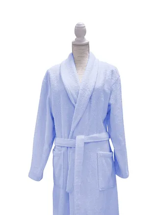 Solid Bathrobe Blue Medium 