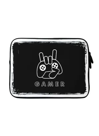 Gamer Printed Sleeve For Apple MacBook 15 inch Black/White 