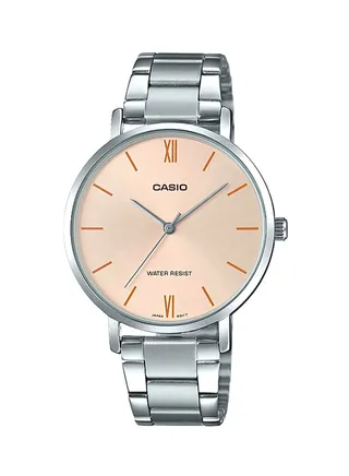 Women's Water Resistant Analog Watch LTP-VT01D-4BUDF - 40 mm - Silver 