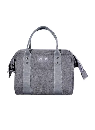 Stylish, Lightweight Mini Grab And Go Baby Diaper Bag - Grey 