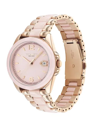 Women's Analog Round Shape Stainless Steel Wrist Watch 14504188 - 36 Mm 