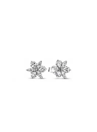 Pandora Timeless Women's Fashion Versatile Classic Cubic Zirconia 925 Silver Sparkling Flower Specimen Pendant Earrings Gift 292633C01 