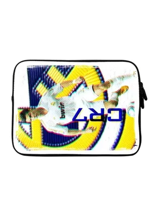 Premium Designer Sleeve With Strap For 15-Inch Laptop CR7 Real Madrid 
