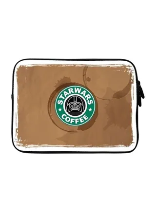 Premium Designer Sleeve With Strap For 15-Inch Laptop Starwars Coffee 