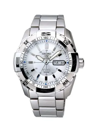 Men's Round Shape Stainless Steel Analog Wrist Watch 42 mm - Silver - SNZJ03J1 