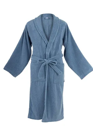 Lauren Bathrobe, Denim Blue- Medium 