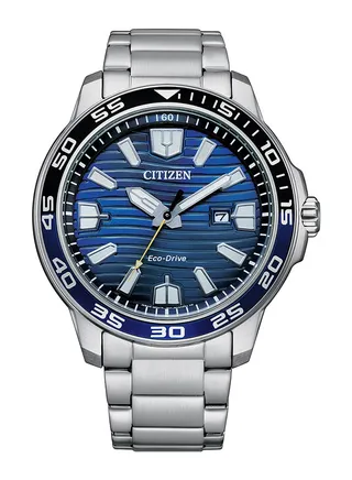 Men's Analog Round Shape Stainless Steel Wrist Watch AW1525-81L - 47 Mm 