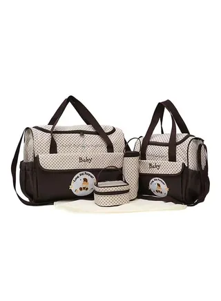 5-Piece Diaper Tote Nappy Bag Set 