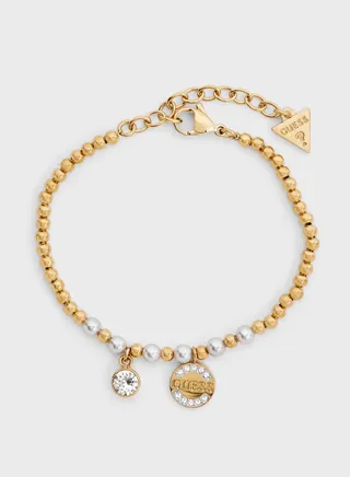 Pearls Logo Coin Bracelet