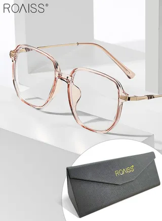 Blue Light Blocking Glasses Blue Light Filter Computer Reading Gaming TV Phones Square Eyeglasses Fashion Anti Eyestrain Headache Eyewear for Women Men 