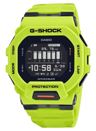 Casio G-SHOCK Bluetooth Analog Digitak Men's Watch Neon Green with Resin Strap GBD-200-9DR 