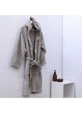 Retreat Hooded Bathrobe Grey L/Xl 