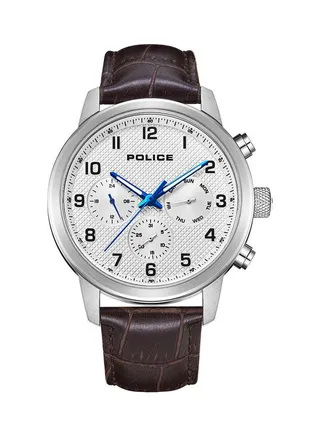Men's Raho Leather Strap Chronograph Wrist Watch PEWJK2228201 - 44mm - Brown 