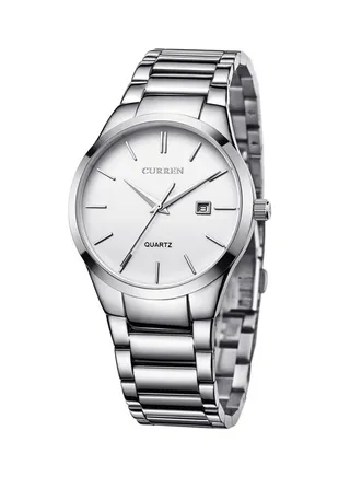 Men's Water Resistant Analog Watch 8106 - 40 mm - Silver 