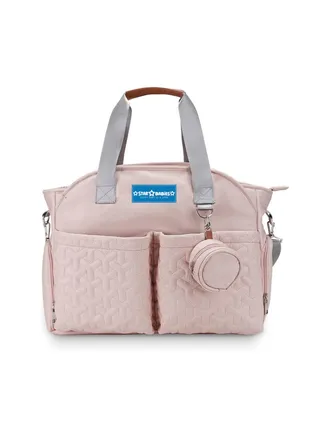 Diaper Portable Bag With Pacifier Bag Large Capacity Pink 