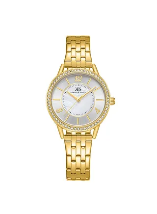 Kenneth Scott Women's White Dial Analog Watch - K23537-GBGM 