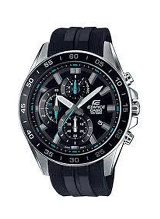 Men's Leather Chronograph Wrist Watch For Men EFV-550P-1A 