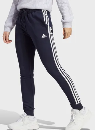 Essentials 3-Stripes French Terry Cuffed Joggers