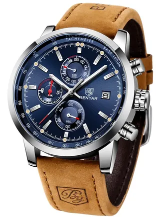 Men's Quartz Watches Chronograph Sports Wrist Watch for Men 