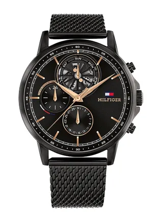 Men's Analog Round Shape Stainless Steel Wrist Watch 1710610 - 44 Mm 