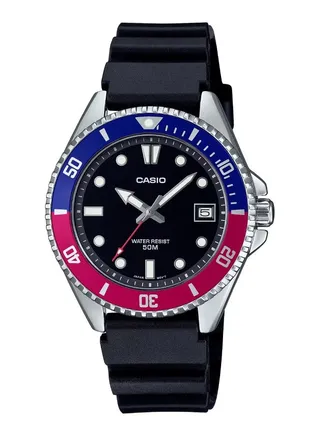 Standard Water Resistant Sporty Design Watch MDV-10-1A2V Black 