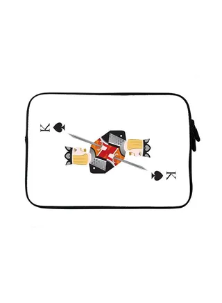 Premium Designer Sleeve With Strap For 15 Inch Laptops King of Spades 