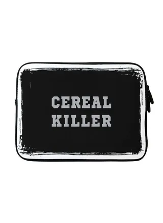 Cereal Killer Printed Sleeve For Apple MacBook 15 inch Black/Grey/White 
