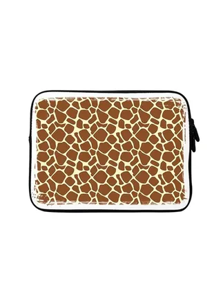 Premium Designer Sleeve With Strap For 15 Inch Laptops Somali Giraffe Skin 