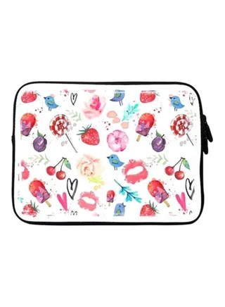 Premium Designer Sleeve With Strap For 15-Inch Laptop Summer Fever 