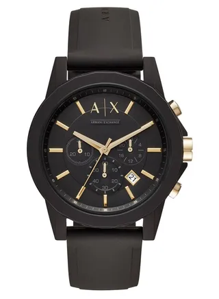 Men's Analog Round Shape Silicone Wrist Watch AX7105 - 45 Mm 