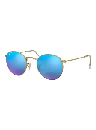 Unisex Mirrored Round Shape Sunglasses - RB3447 112/4L 50-21 - Lens Size: 50 mm 