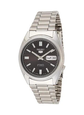 Men's Classic Round Shape Stainless Steel Analog Wrist Watch 38 mm - Silver - SNXS79J1 