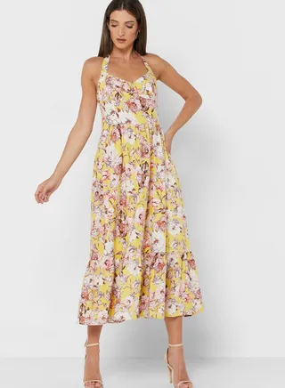 Printed Tiered Dress