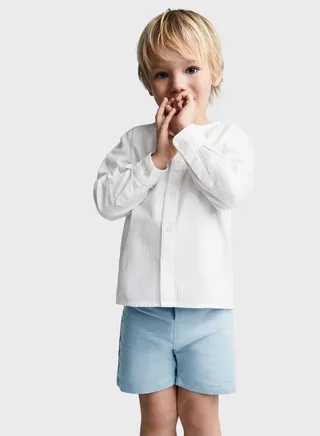 Kids Mao Collar Shirt 