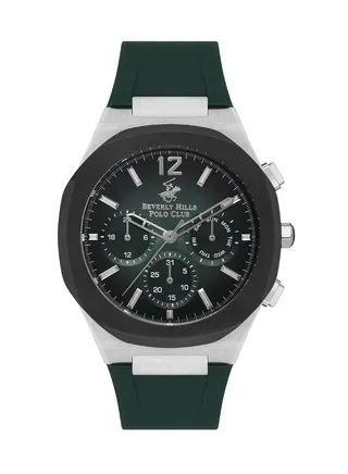 BEVERLY HILLS POLO CLUB Men's Multi Function Green Dial Watch - BP3539X.375 