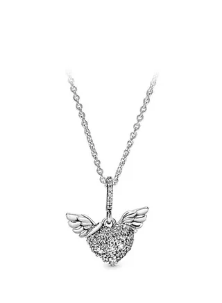 Pandora Jewelry Women's Sparkling Cubic Zirconia Heart Necklace 398505C01-45 