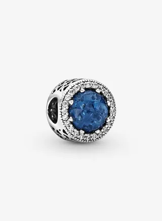 Pandora Women's Cubic Zirconia 925 Silver Radiant Deep Blue String Decoration 